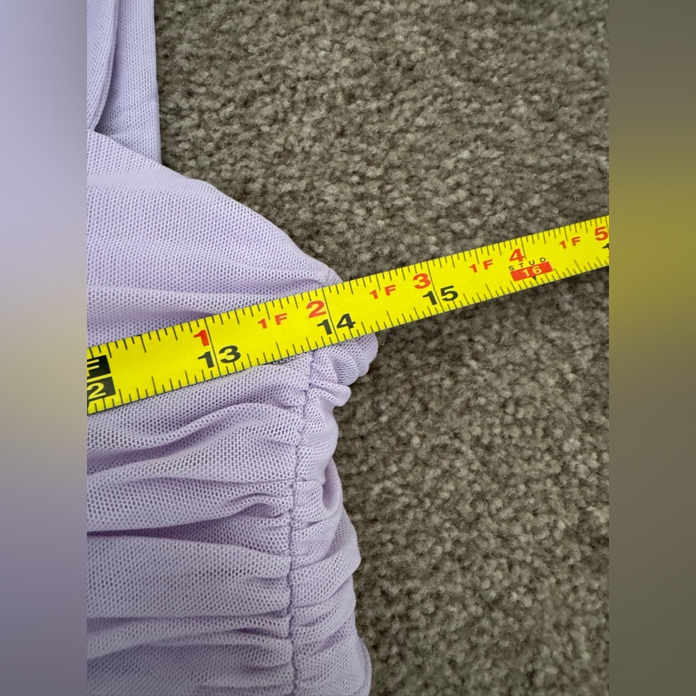 Hello Molly Sz4 lavender long body con polyester spandex dress - Picture 11 of 16
